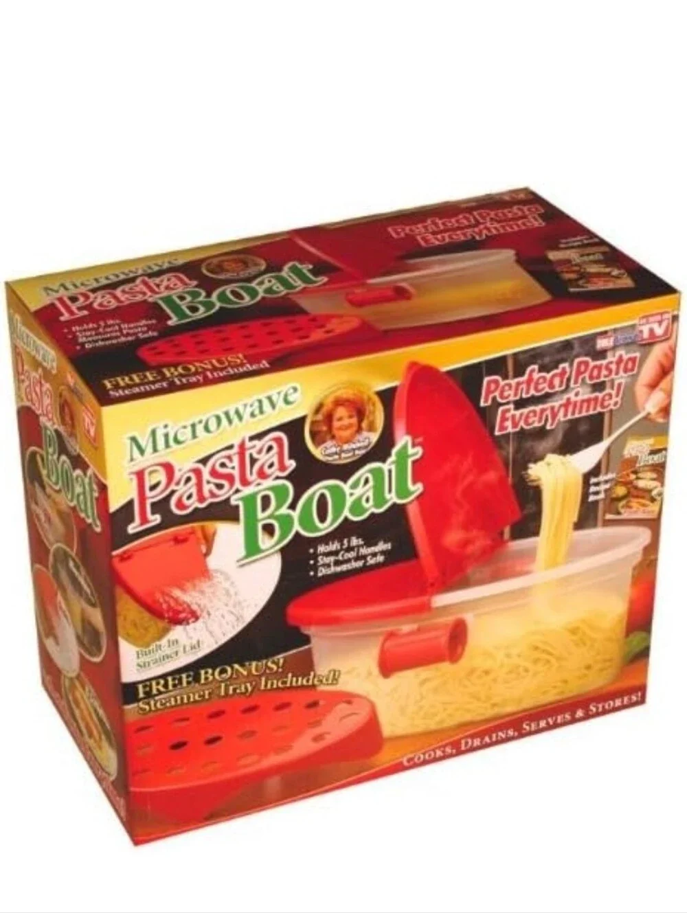 Microwave Pasta Boat - Red | Microwave Pasta Cooker